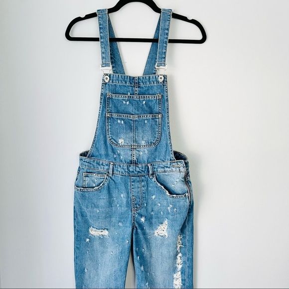 ZARA Distressed Trafaluc Overalls XS - Picture 6 of 9